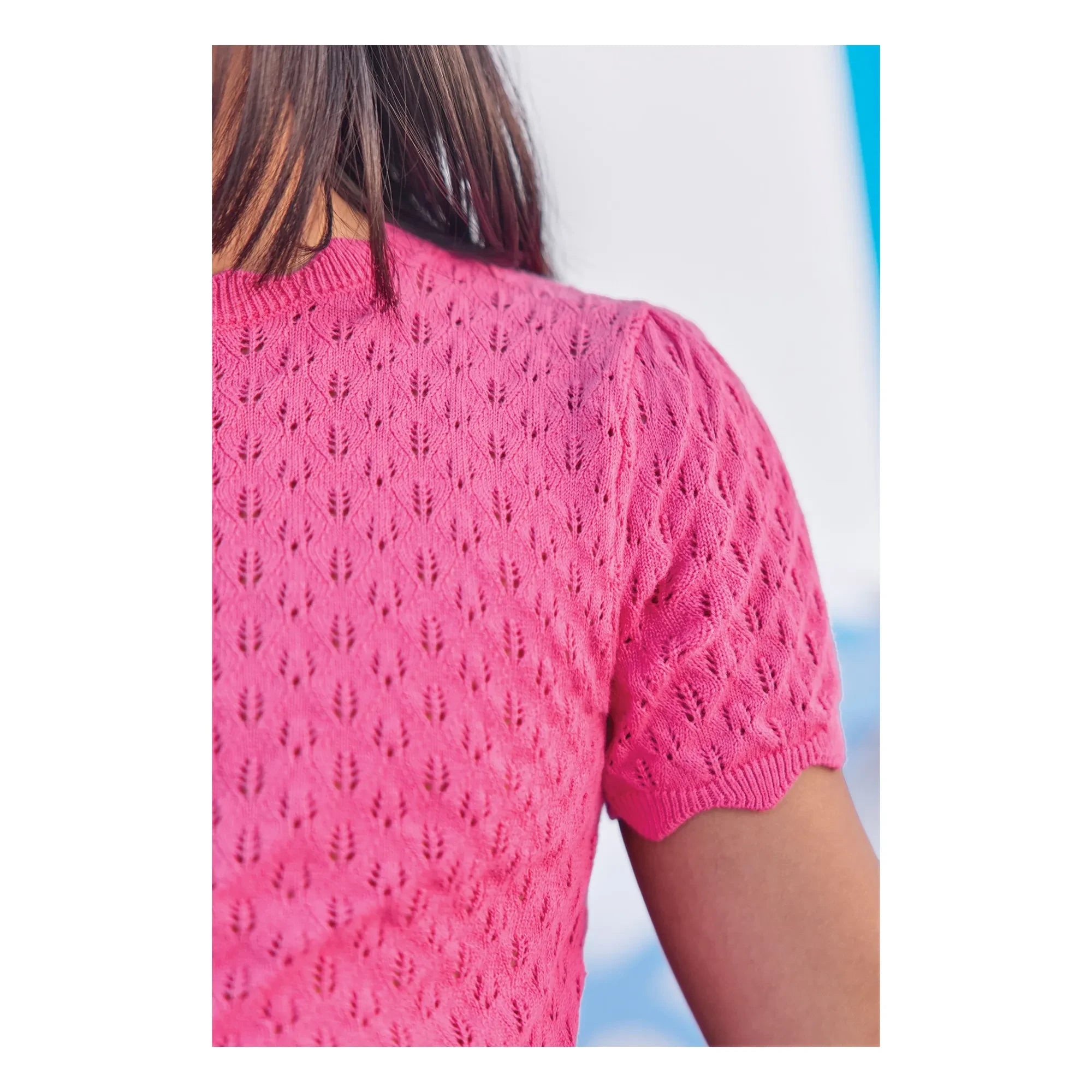Tartine et Chocolat - T-Shirt aus Lochstrick | Rosa