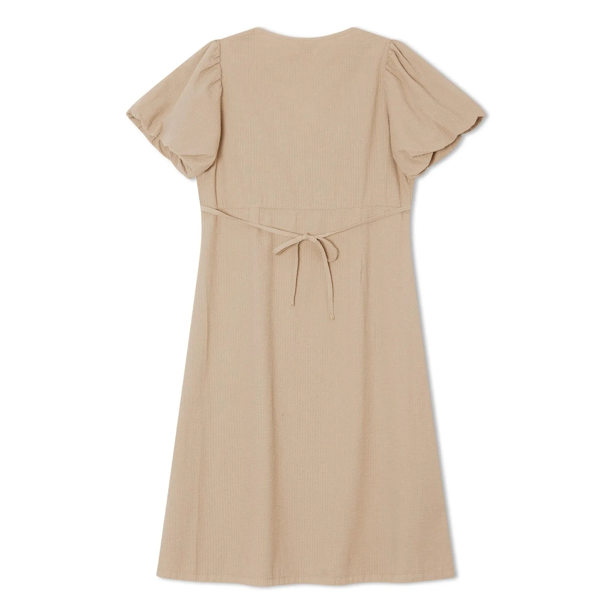 Matona - Midilanges Kleid aus Bio-Baumwolle | Sand