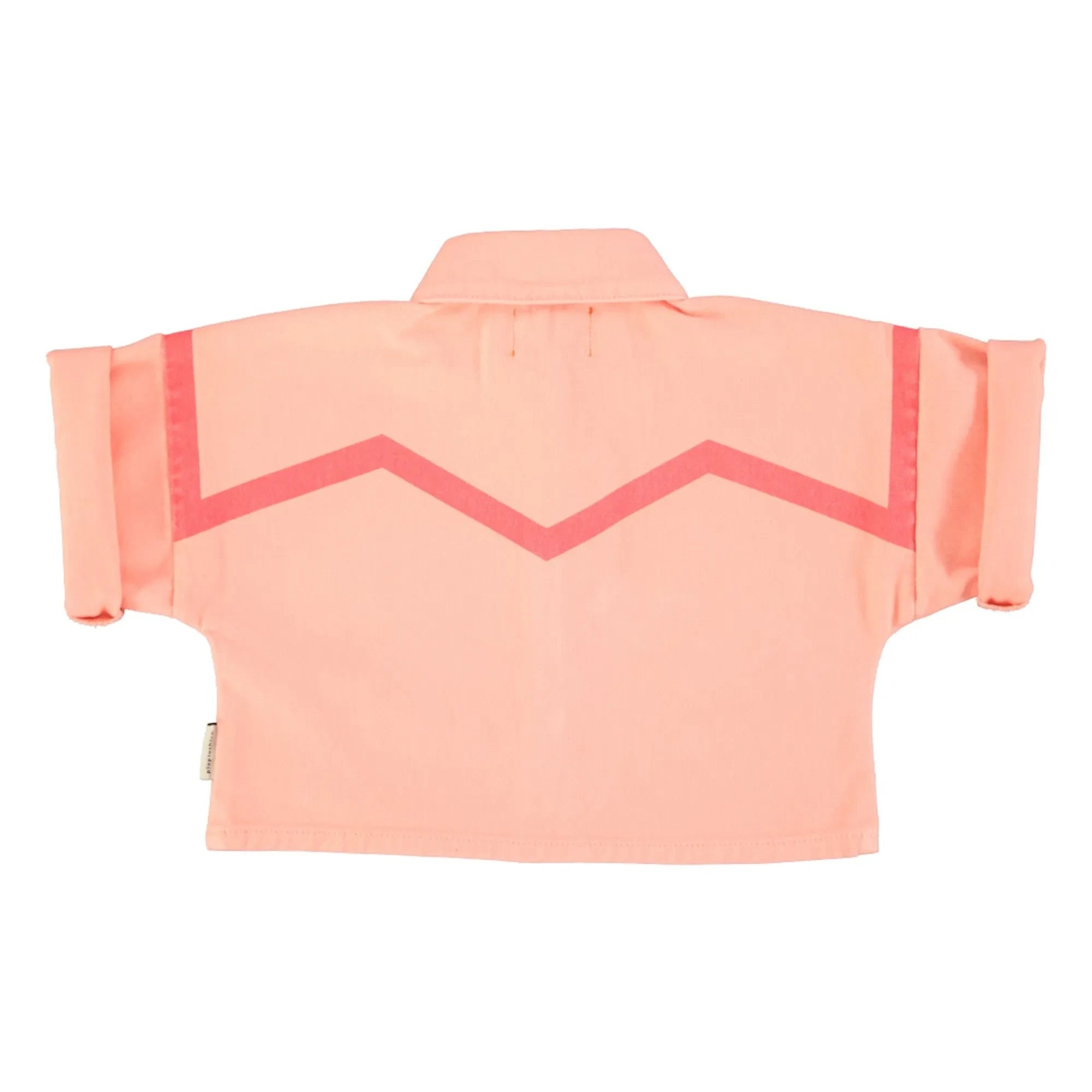 Piupiuchick - Geometrische Twill-Kurzarmjacke | Koralle