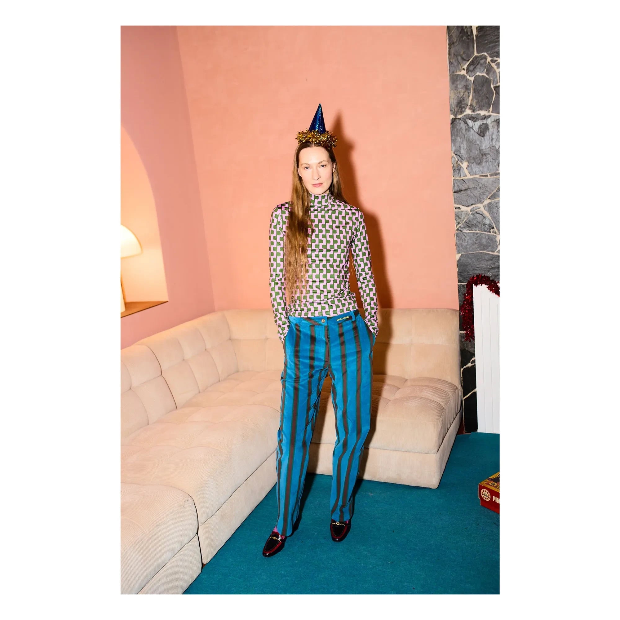 Bobo Choses - Blaue Cordhose mit Streifen
