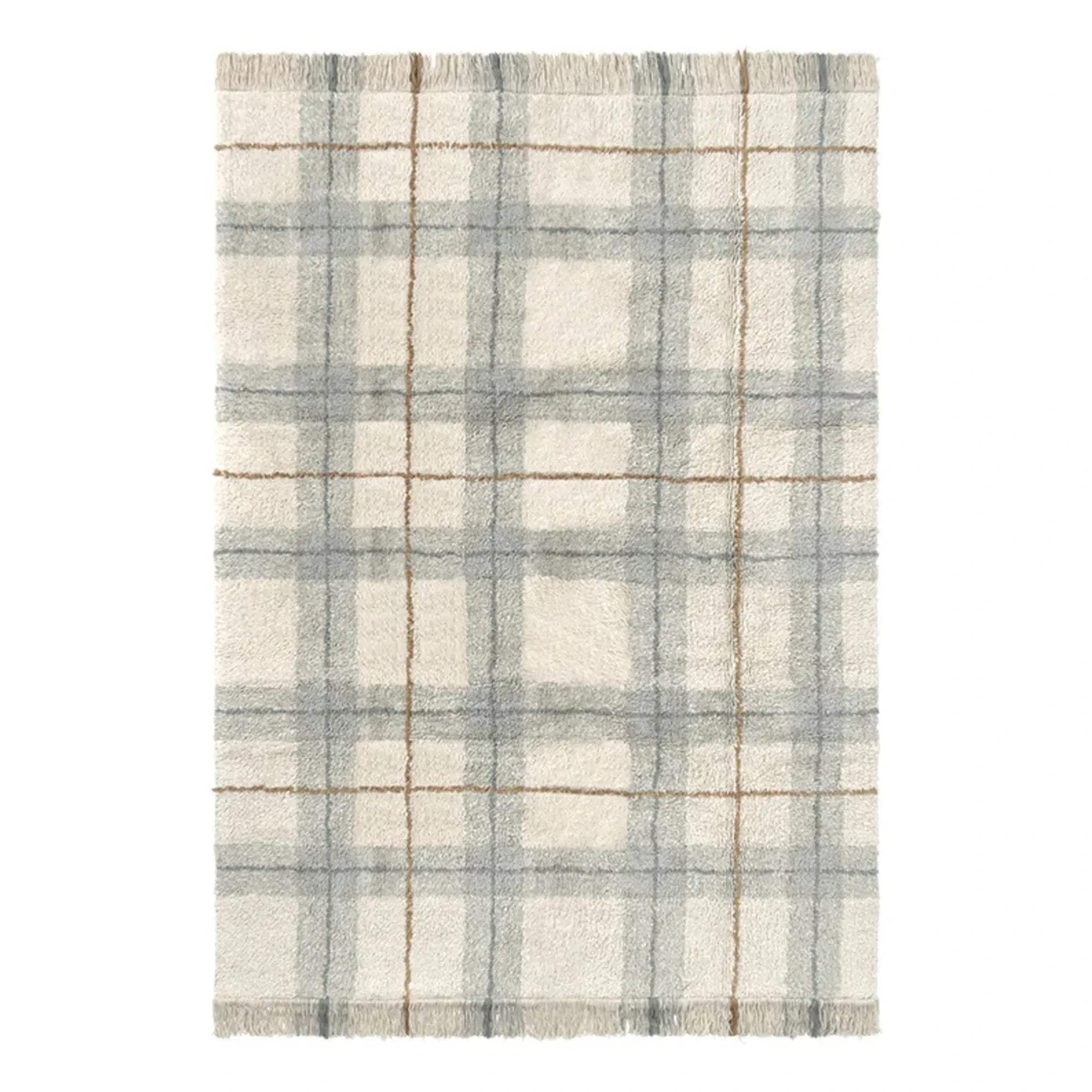 Lorena Canals - Tartan Teppich | Eisblau