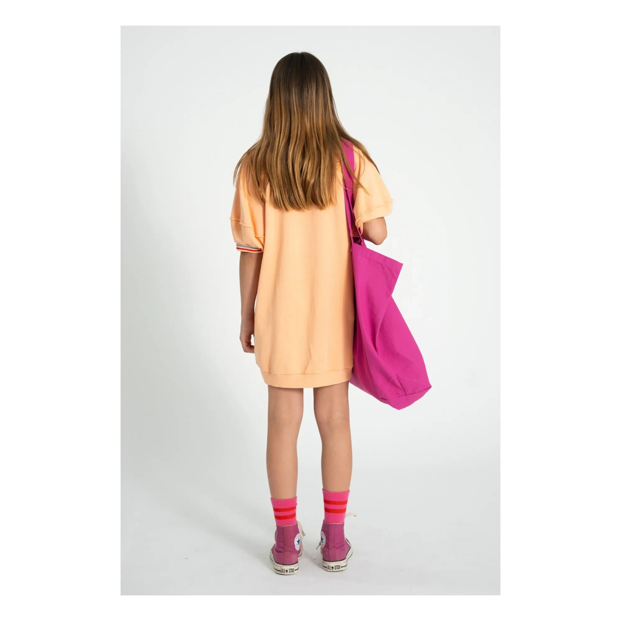 Piupiuchick - Sweatkleid Piupiuchick Est 2012 Bio-Baumwolle | Pfirsich