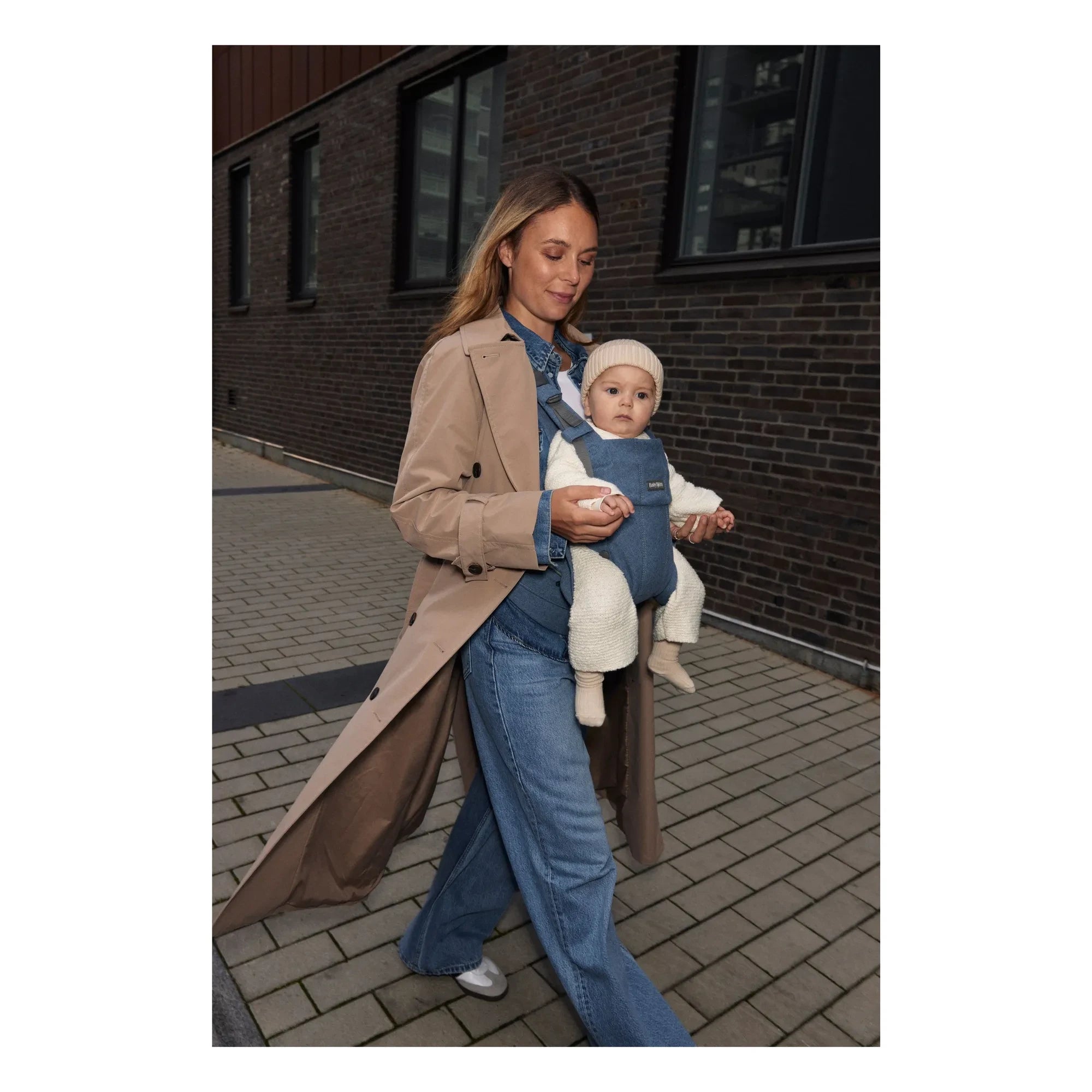 BabyBjörn - Gesprennter gewebter Jersey Harmony Babytrage | Blau