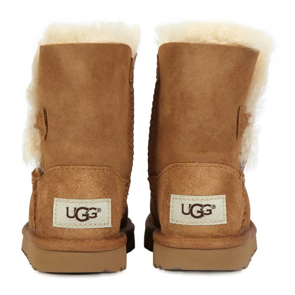 UGG - Bailey Button II Gefütterte Wildlederstiefel | Camel