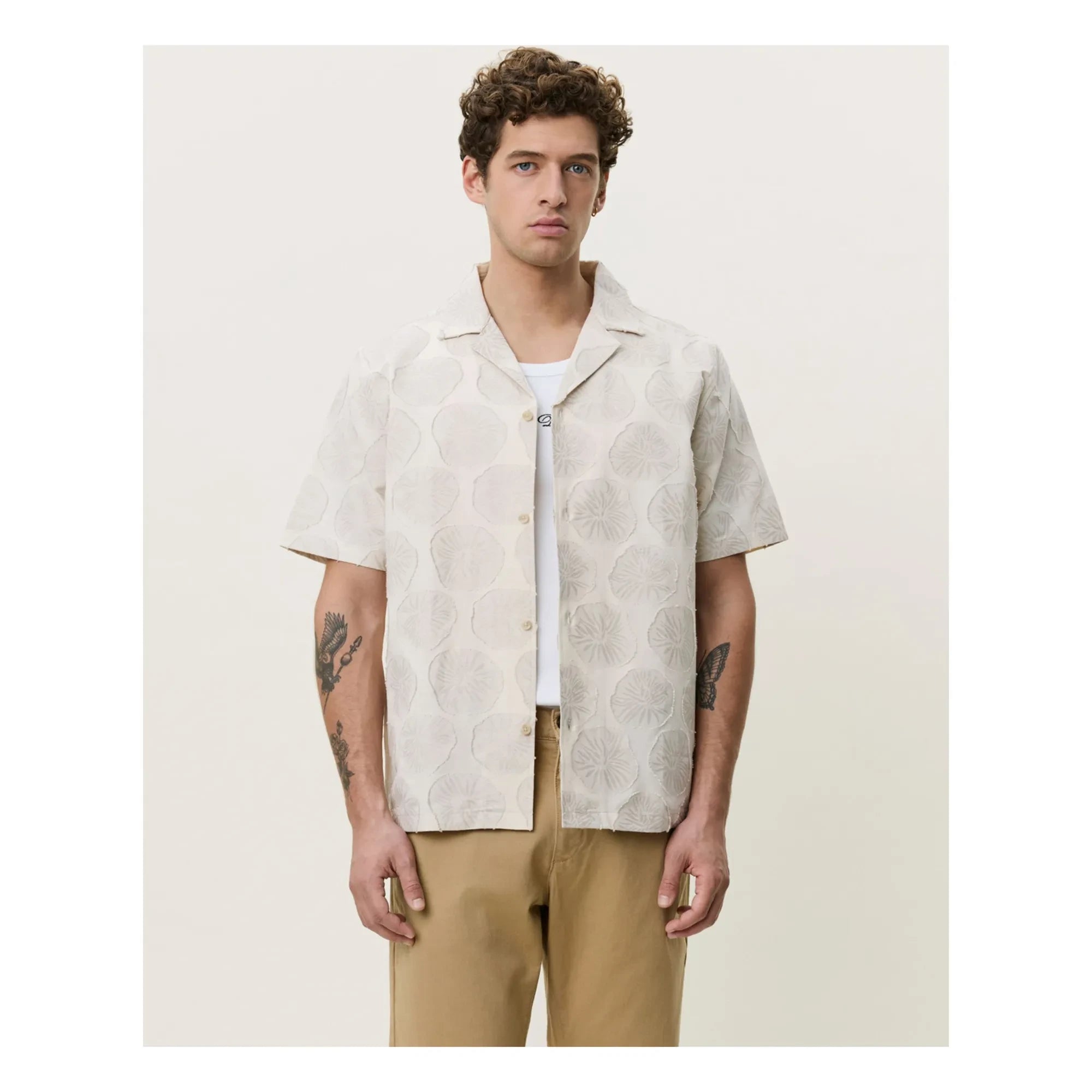 Les Deux - Dahlia Jacquard Hemd | Beige
