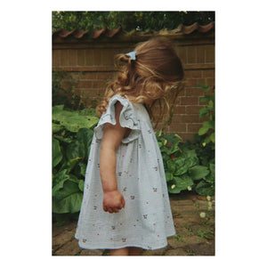 Konges Sløjd - Coco Cerises Bio-Baumwollkleid | Hellblau