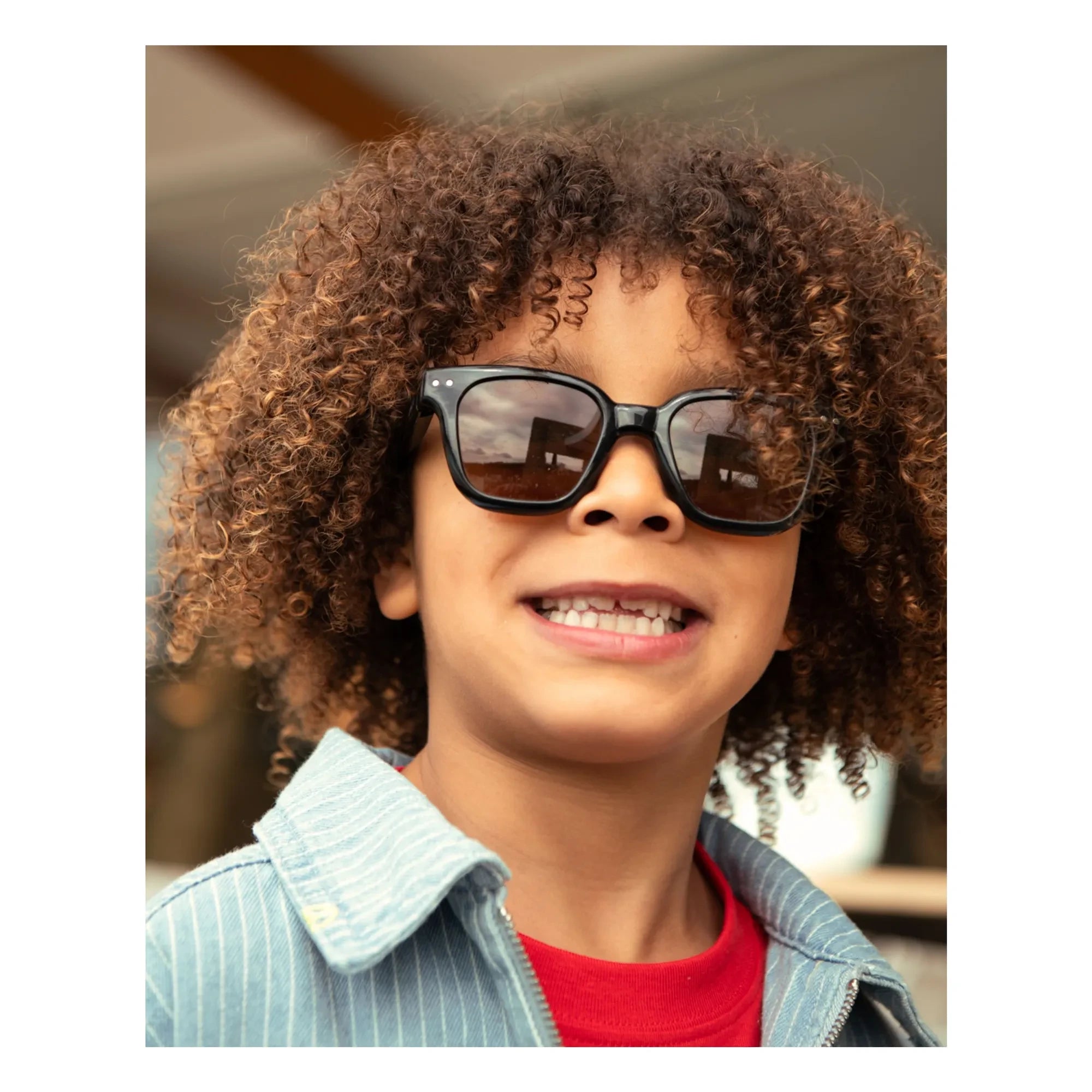IZIPIZI - Sonnenbrille #Road Junior | Glänzend Schwarz