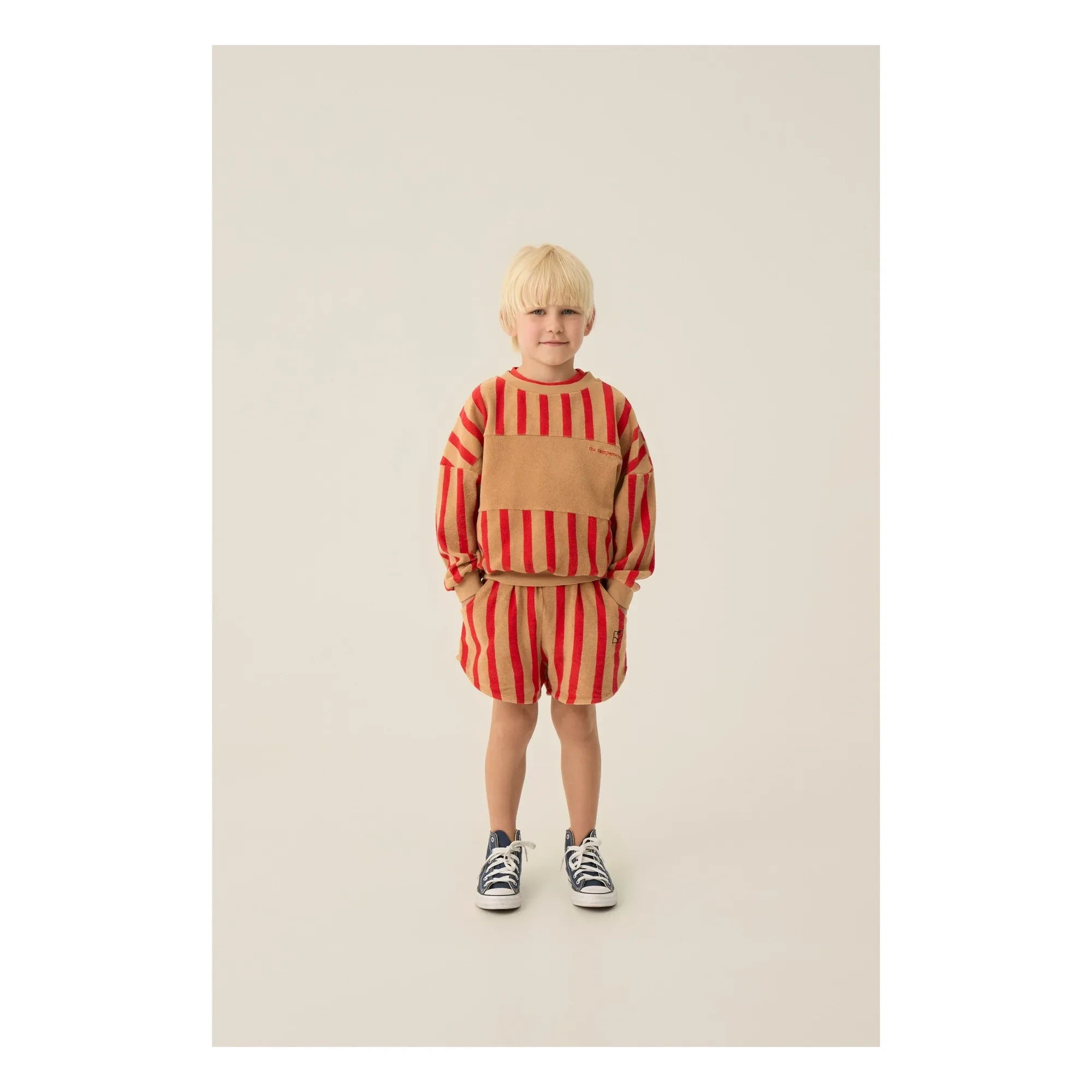 The Campamento - Gestreiftes Sweatshirt | Kamel