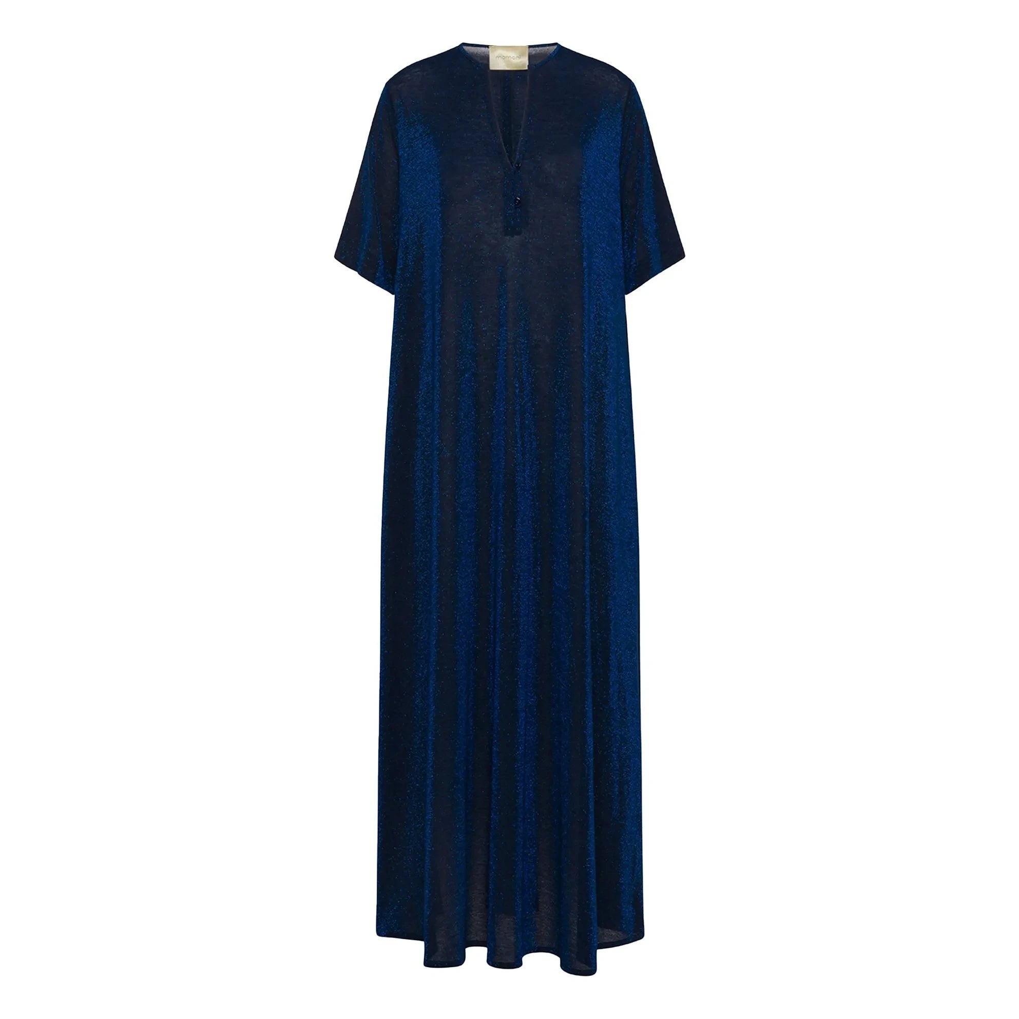 Momoni - Penelope Metallisiertes Kleid | Marineblau