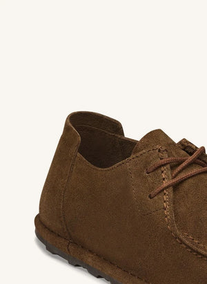 BIRKENSTOCK - Utti schnürbarer Veloursleder-Loafer | Dunkelbraun