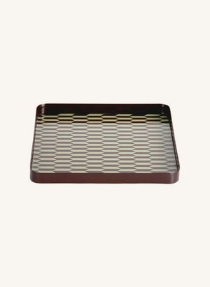 Present Time - Salerno Metall Tablett | Schokolade
