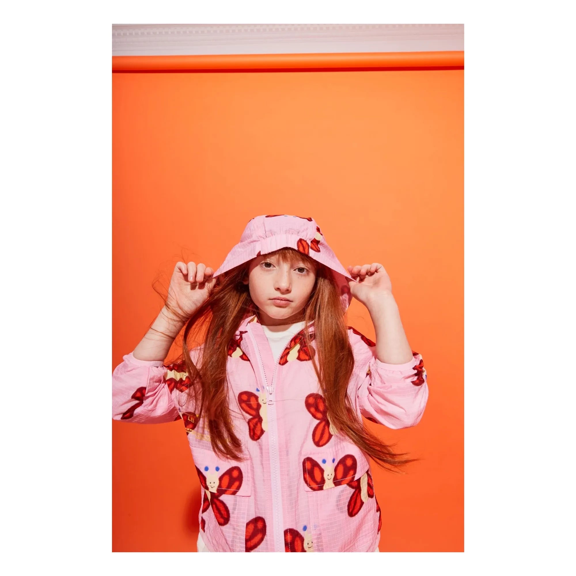 Wynken - Schmetterlings-Regenjacke | Pink