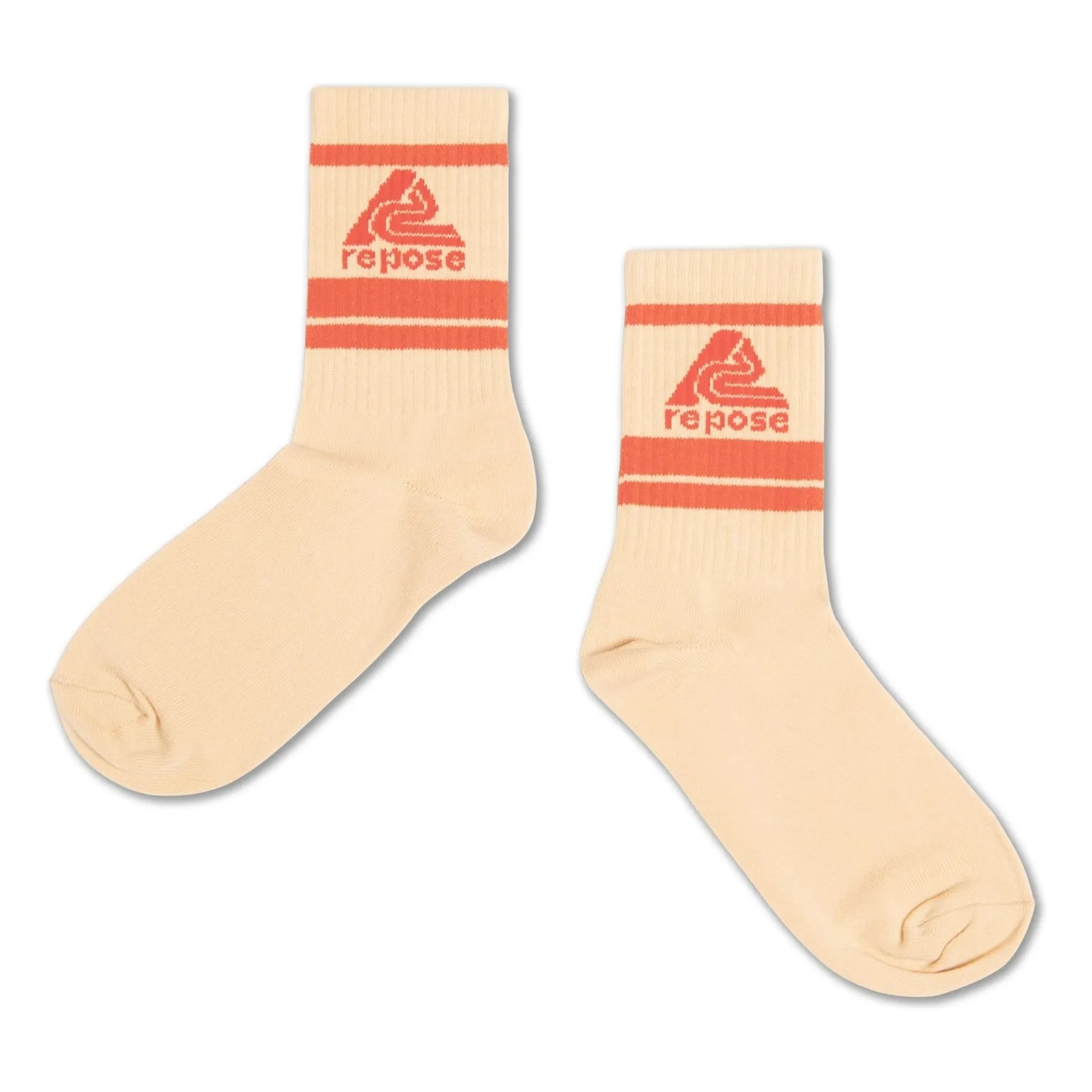 Repose AMS – Socken im 3er-Pack mit Logo | Beige
