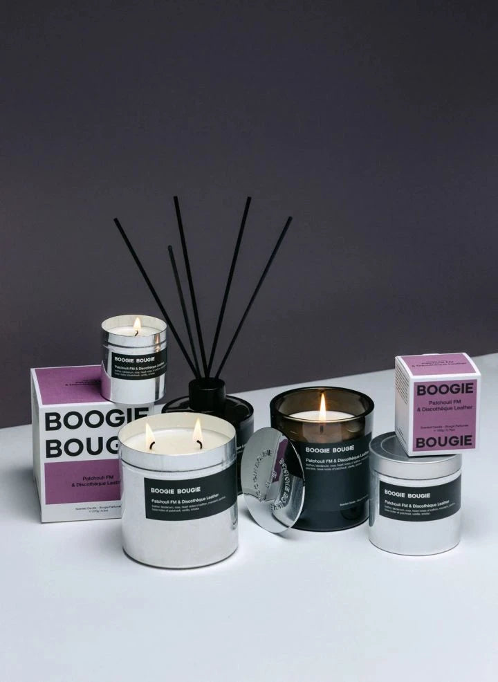 Boogie Bougie - FM Patchouli &amp; Leder Nachtclub Duftkerze - 250 g