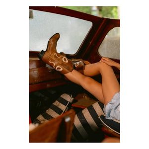 Bootstock - Santiags Bow Leder | Braun