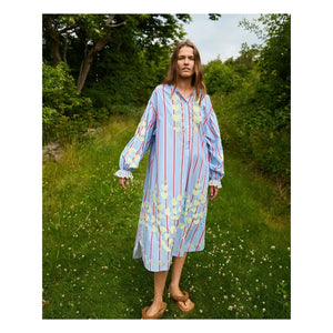 SISSEL EDELBO - Elisabeth Gestreiftes Kleid | Blau