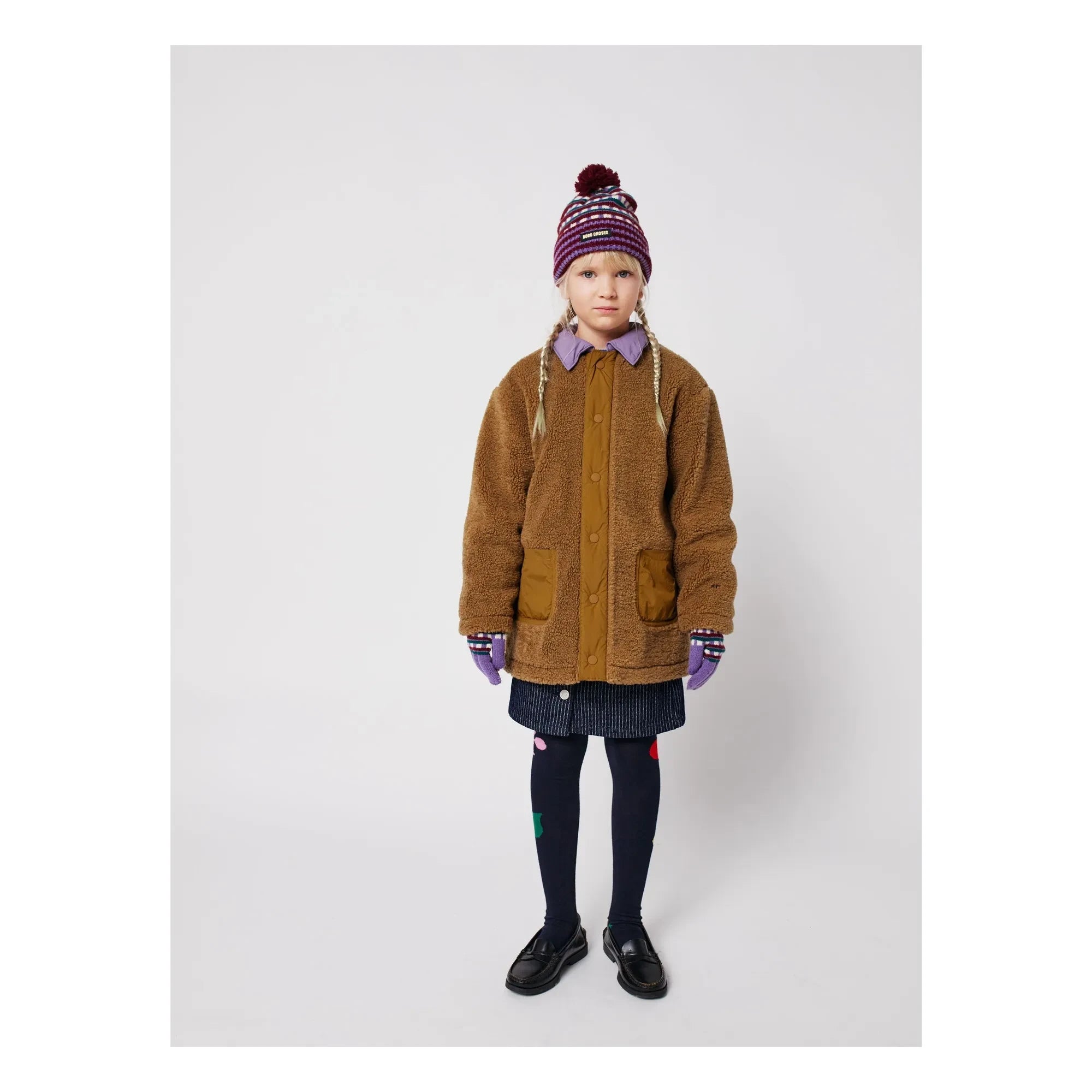 Bobo Choses - Mantel aus recycelter Faser Sherpa | Braun