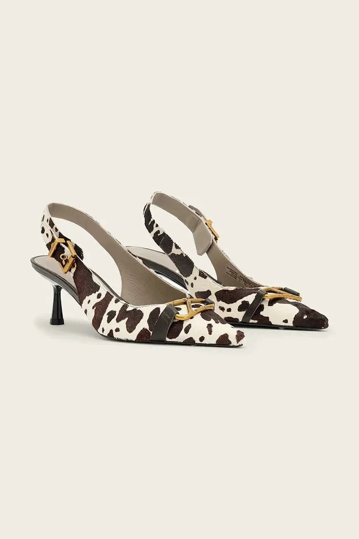 AllSaints Sivri Topuklu Deri Hera Slingback Ayakkabı