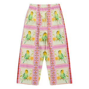 Maison Mangostan – Birds Patchwork Hose | Rosa