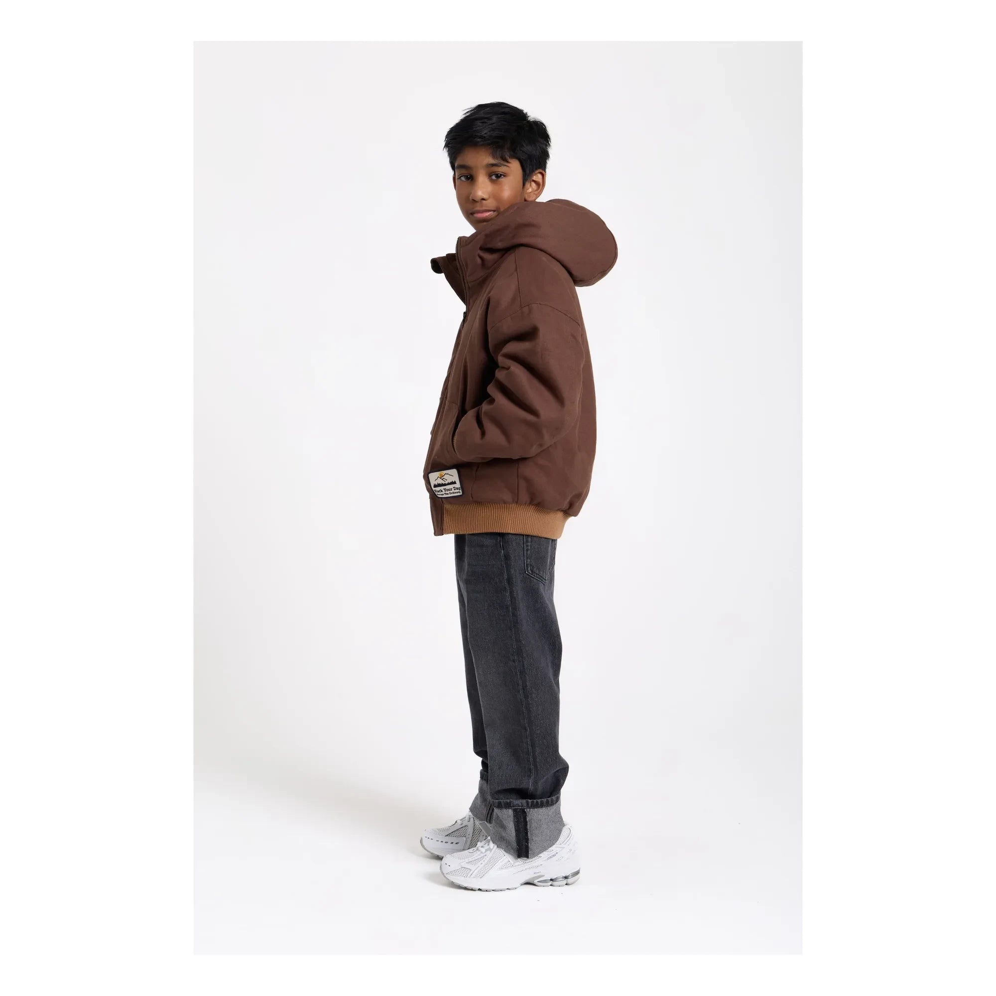 Hundred Pieces - Matte Kapuzenjacke | Braun