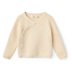 Copenhagen Colors – Cache-Coeur-Strickjacke aus Bio-Baumwolle | Creme