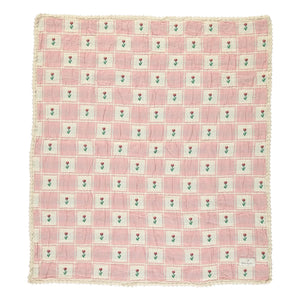 Bebe Organic - Bella Tulipes Decke aus Bio-Baumwolle | Rosa