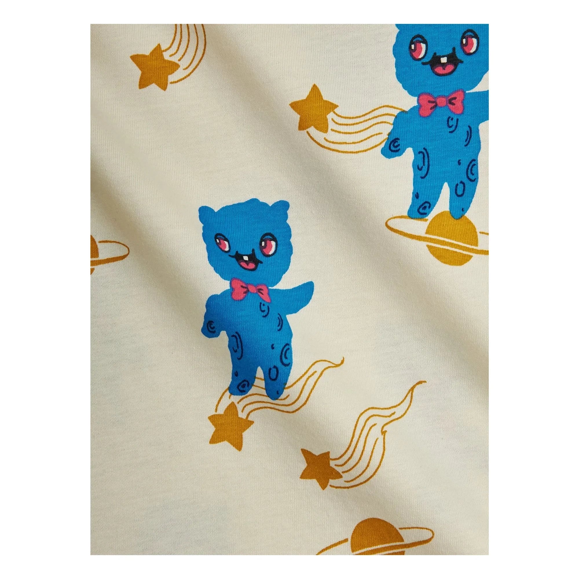 Mini Rodini - Aliens T-Shirt aus Bio-Baumwolle | Ecru