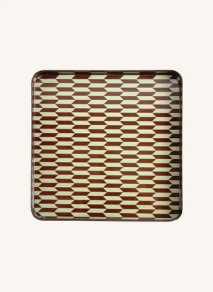 Present Time - Salerno Metall Tablett | Schokolade