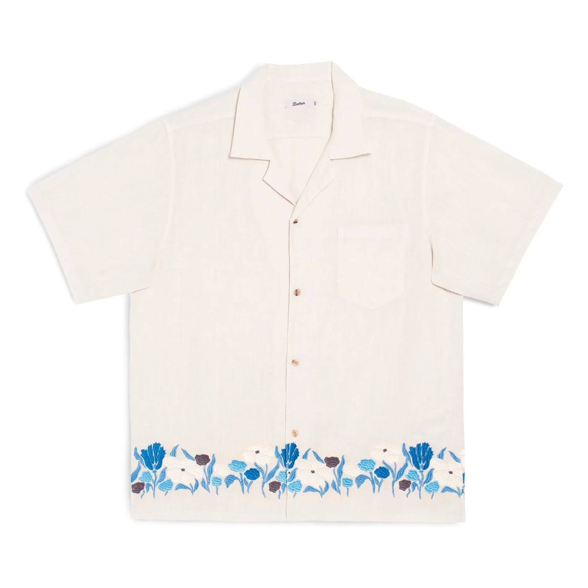 Bather - Camp Leinen Hemd | Creme