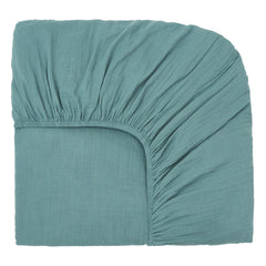 Haomy – Dili Pamuk Voile Spannbettlaken | Bleu stone