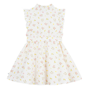 Petit Bateau – Ärmelloses Kleid aus Bio-Baumwolle mit Blumenmuster | Weiß