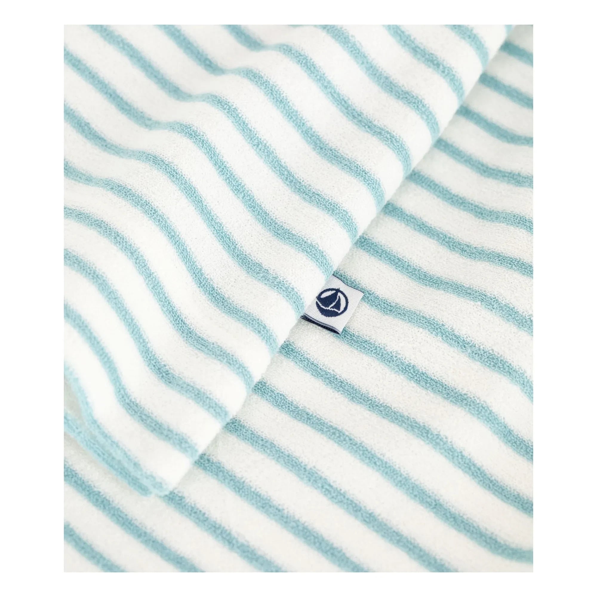 Petit Bateau - Gestreifte Frottee-Pyjamashorts | Türkis