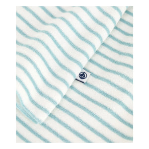 Petit Bateau - Gestreifte Frottee-Pyjamashorts | Türkis