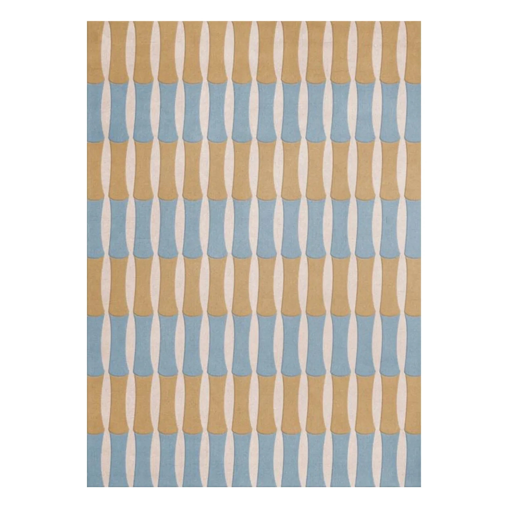 Layered - Bamboo Forest Wollteppich, Alice Crawley | Blau