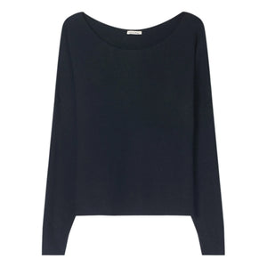 American Vintage - Damsville Pullover aus Wolle mit U-Boot-Ausschnitt | Schwarz