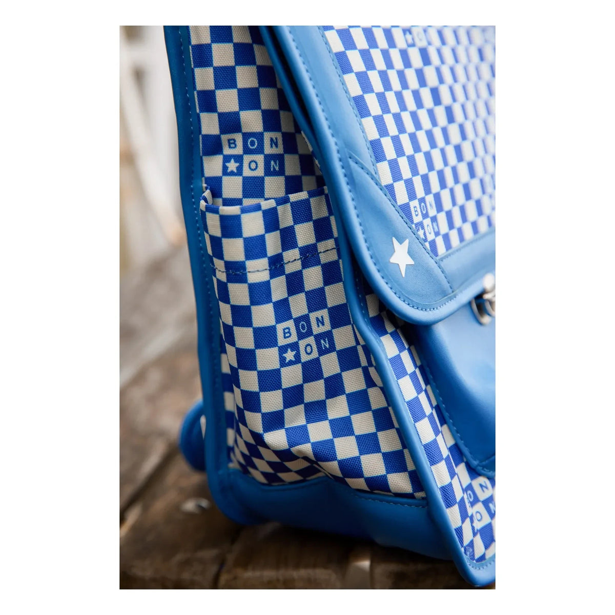 Bonton - Damier Okul Çantası | Mavi
