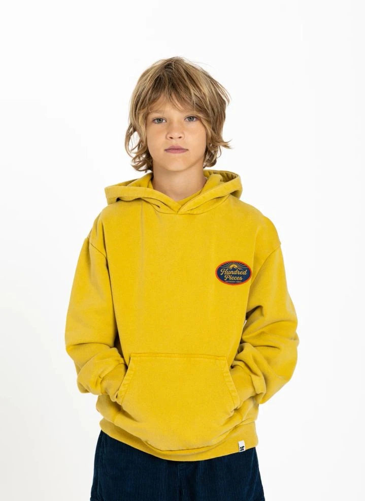 Hundred Pieces - Pat Outdoor Organischer Baumwoll-Sweatshirt | Senfgelb