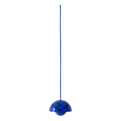 & Tradition - Flowerpot VP10 Pendelleuchte mit Muster, Verner Panton | Kobaltblau