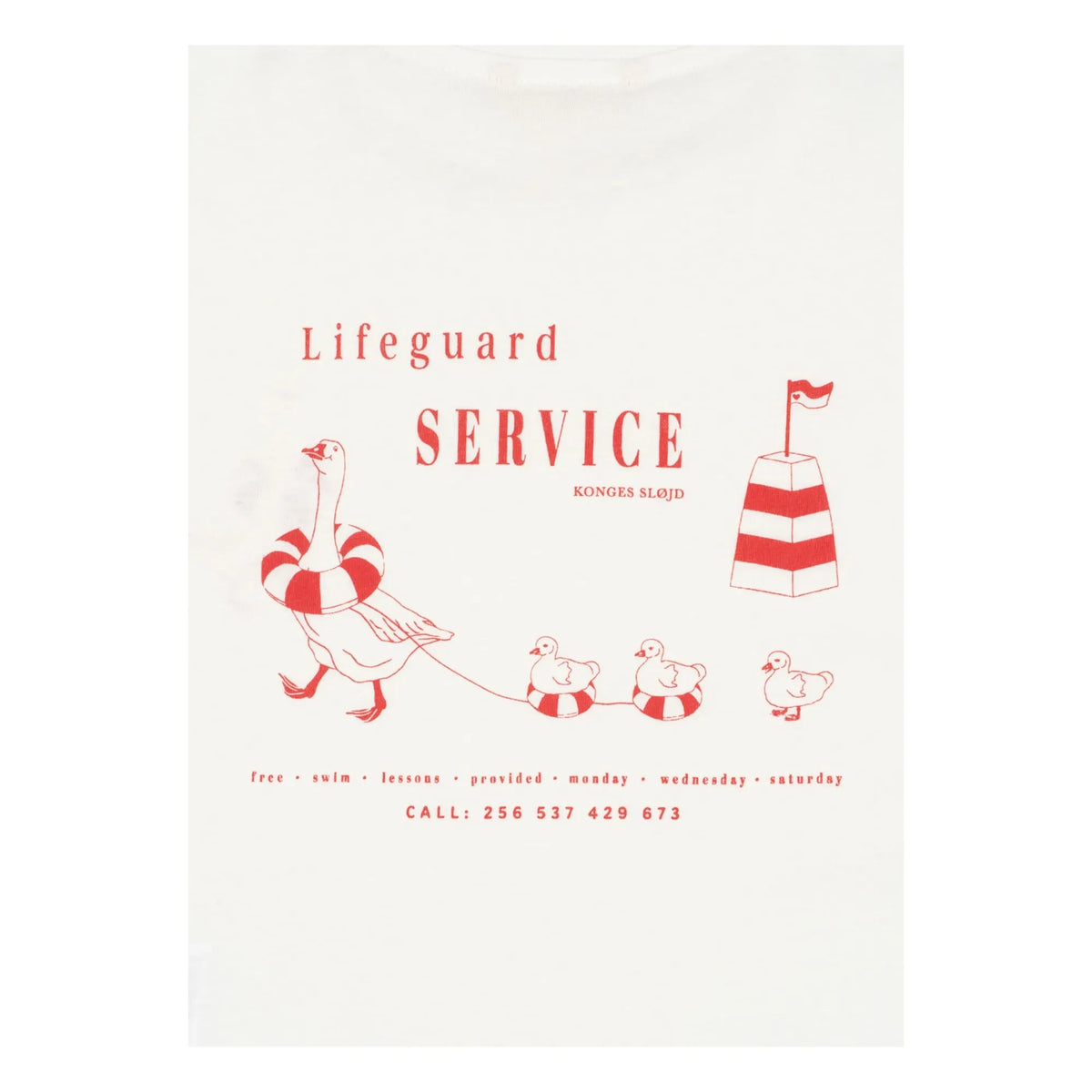 Konges Sløjd - Era Duck T-Shirt aus Bio-Baumwolle | Weiß