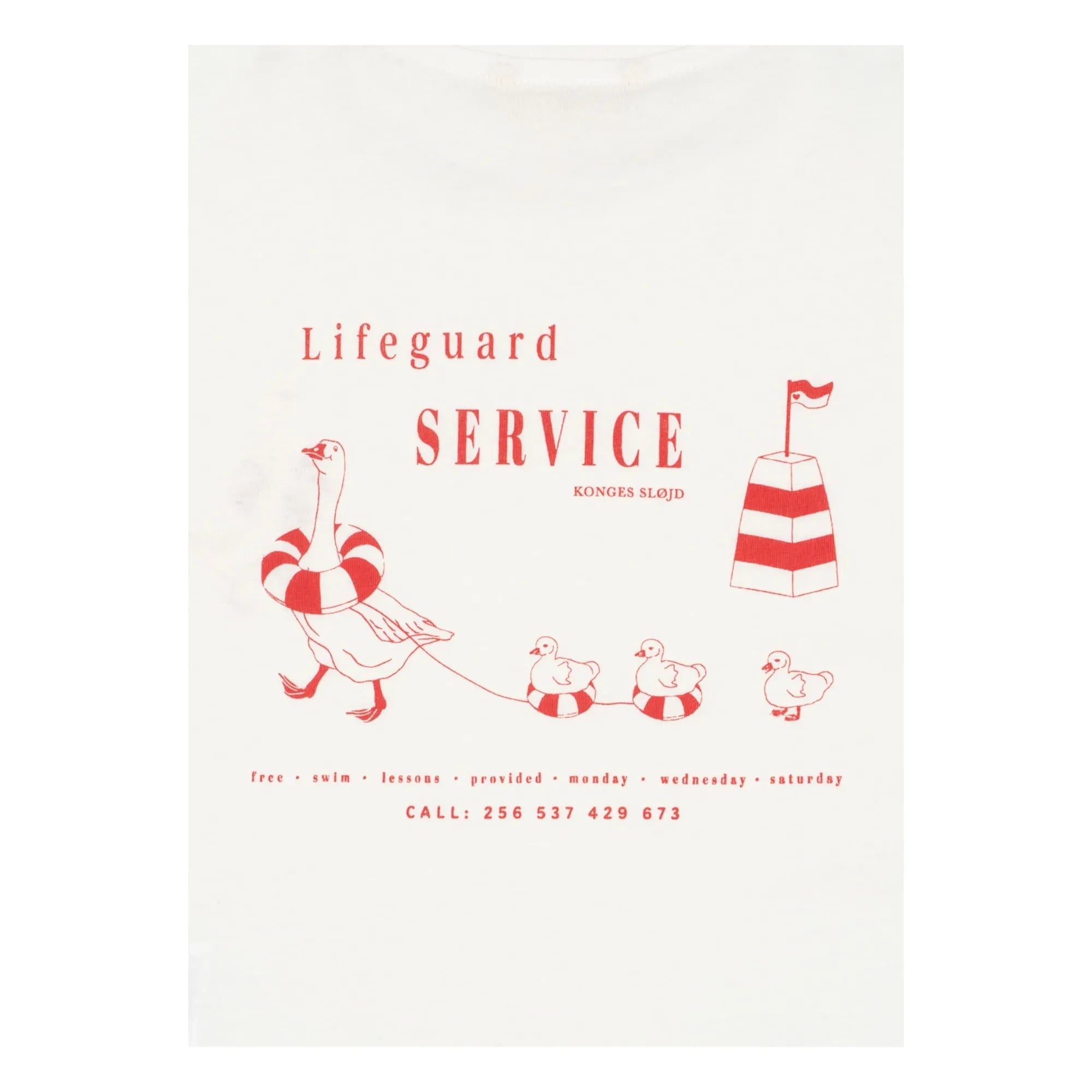 Konges Sløjd - Era Duck T-Shirt aus Bio-Baumwolle | Weiß