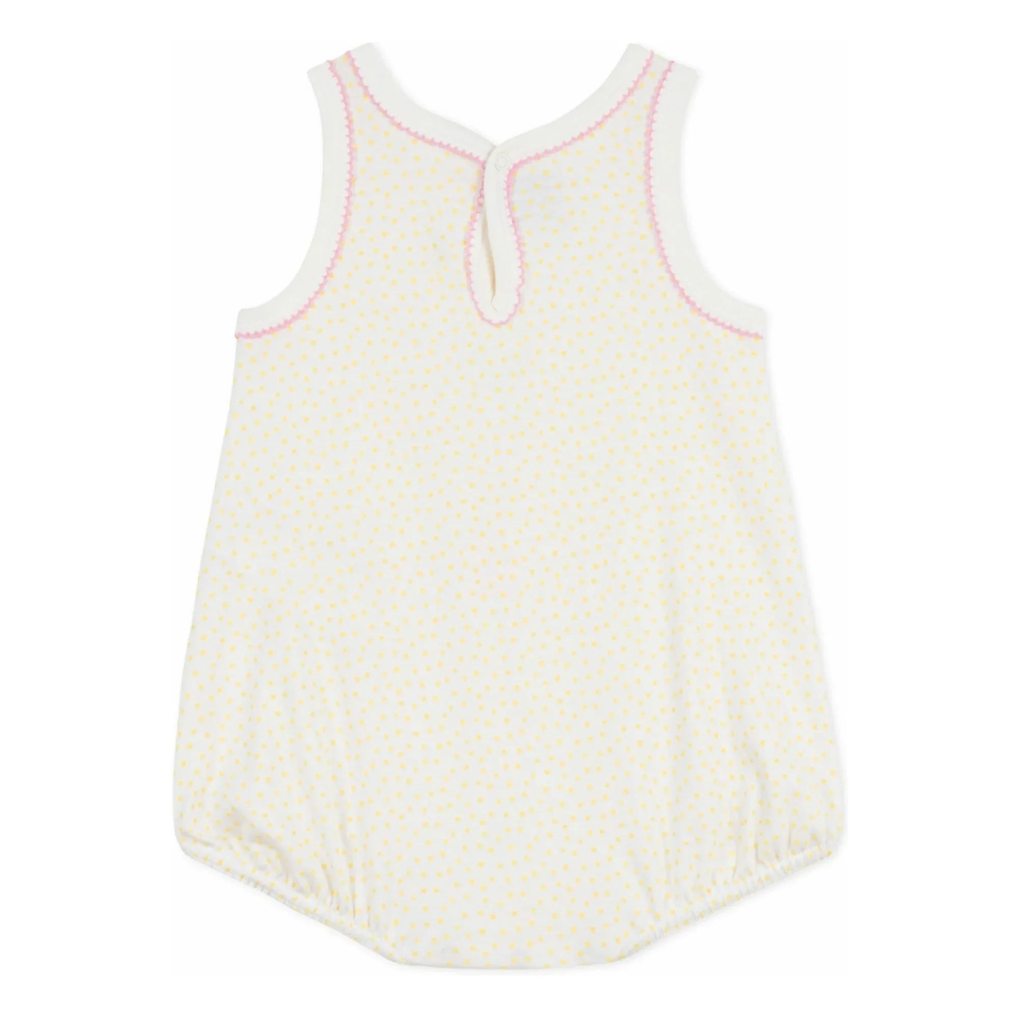Petit Bateau – Schlafstrampler mit Punkten | Weiß