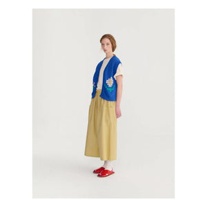 Bobo Choses - Pixel Flower Bio-Baumwoll-Strickjacke | Blau