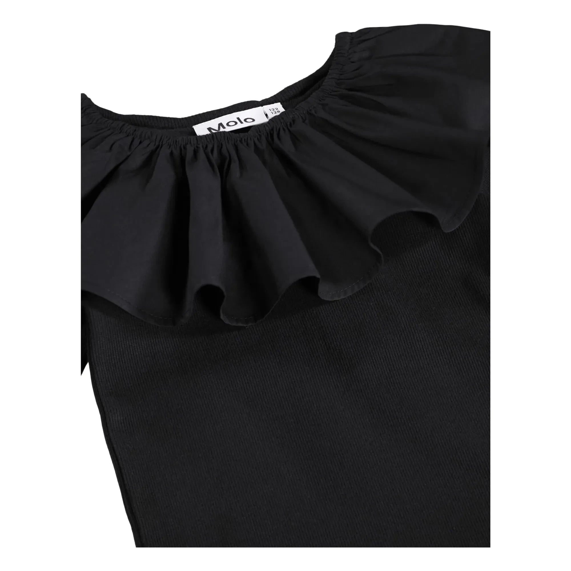 Molo - Cille Organik Pamuklu Oversized Yaka Elbise | Siyah