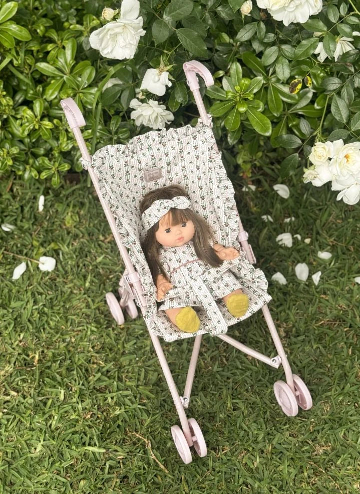 Minikane - Pommette İtmeli Tekerlekli Bebek Arabası, Editions Aimable x Minikane | Pommette Poplin