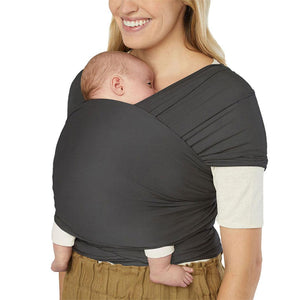Ergobaby Aura Baby Wrap - Soft Black-Baby Carriers-Soft Black- | Natural Baby Shower