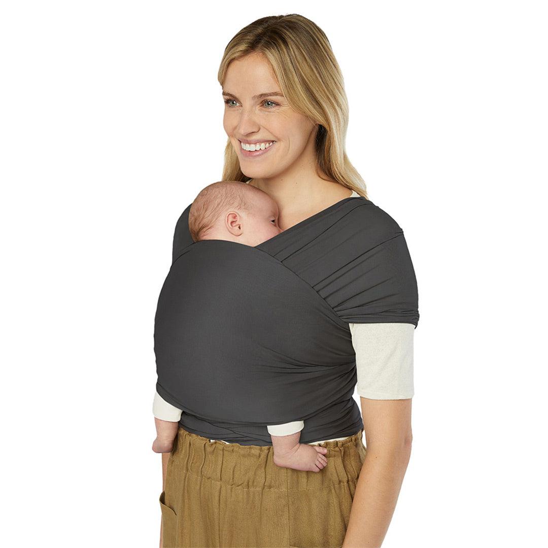 Ergobaby Aura Baby Wrap - Soft Black-Baby Carriers-Soft Black- | Natural Baby Shower