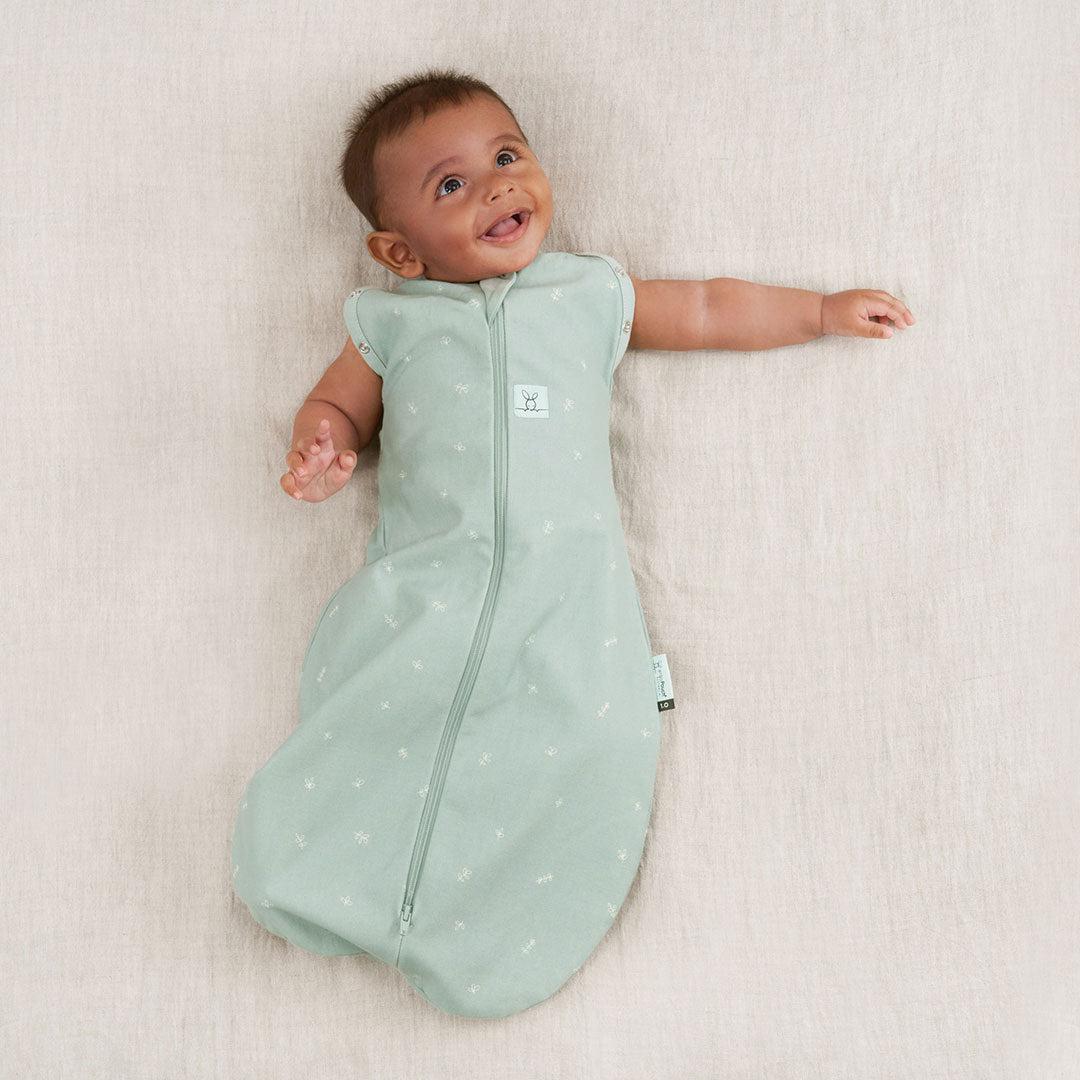 ergoPouch Organic Summer Cocoon Swaddle Sleeping Bag - 0.2 Tog - Sage-Sleeping Bags-Sage-Newborn | Natural Baby Shower