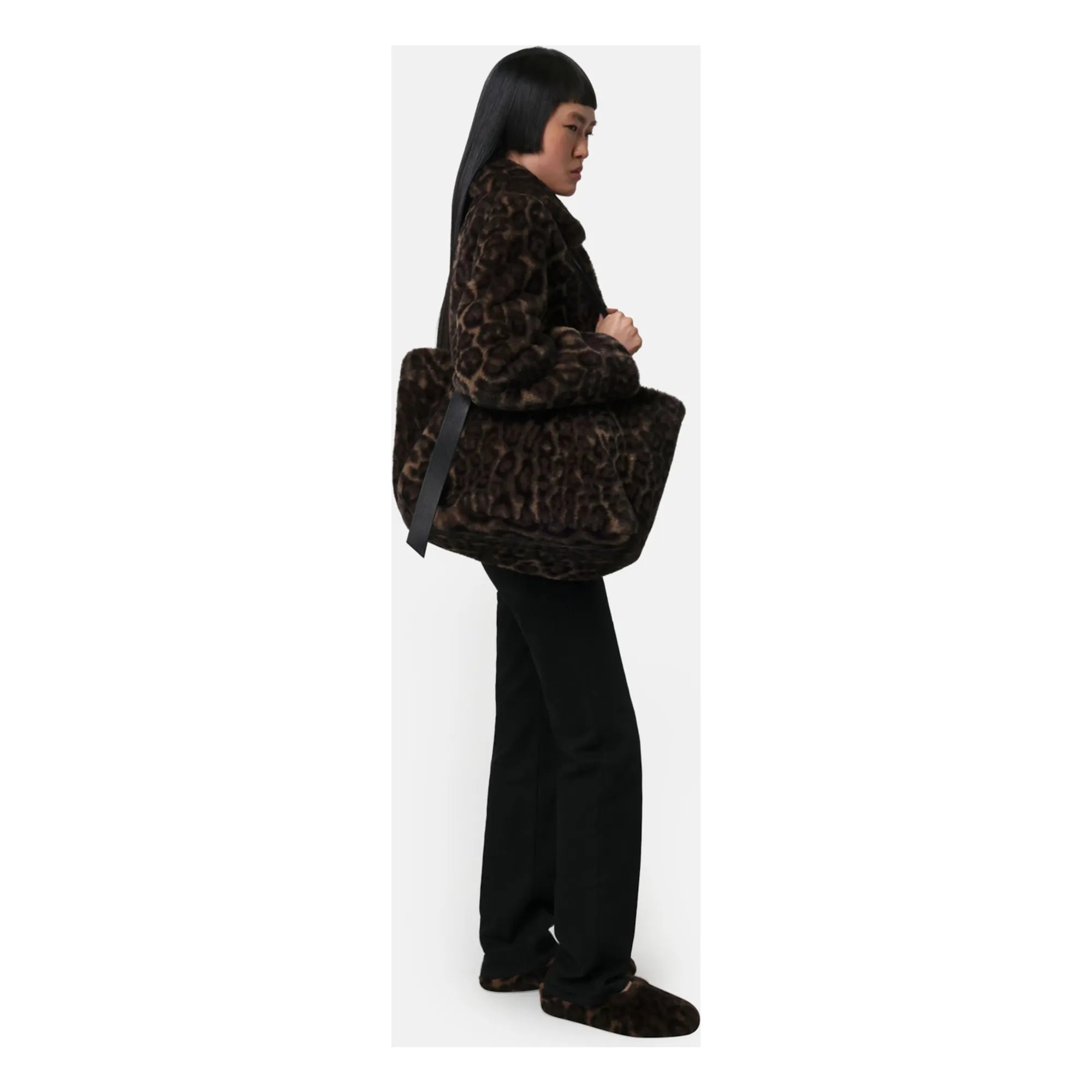 Apparis - Esti Leoparden-Tasche Recycelte Fasern | Braun