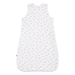 Petit Bateau - Schlafsack aus Bio-Baumwolle mit Wolkenmotiv | Weiß