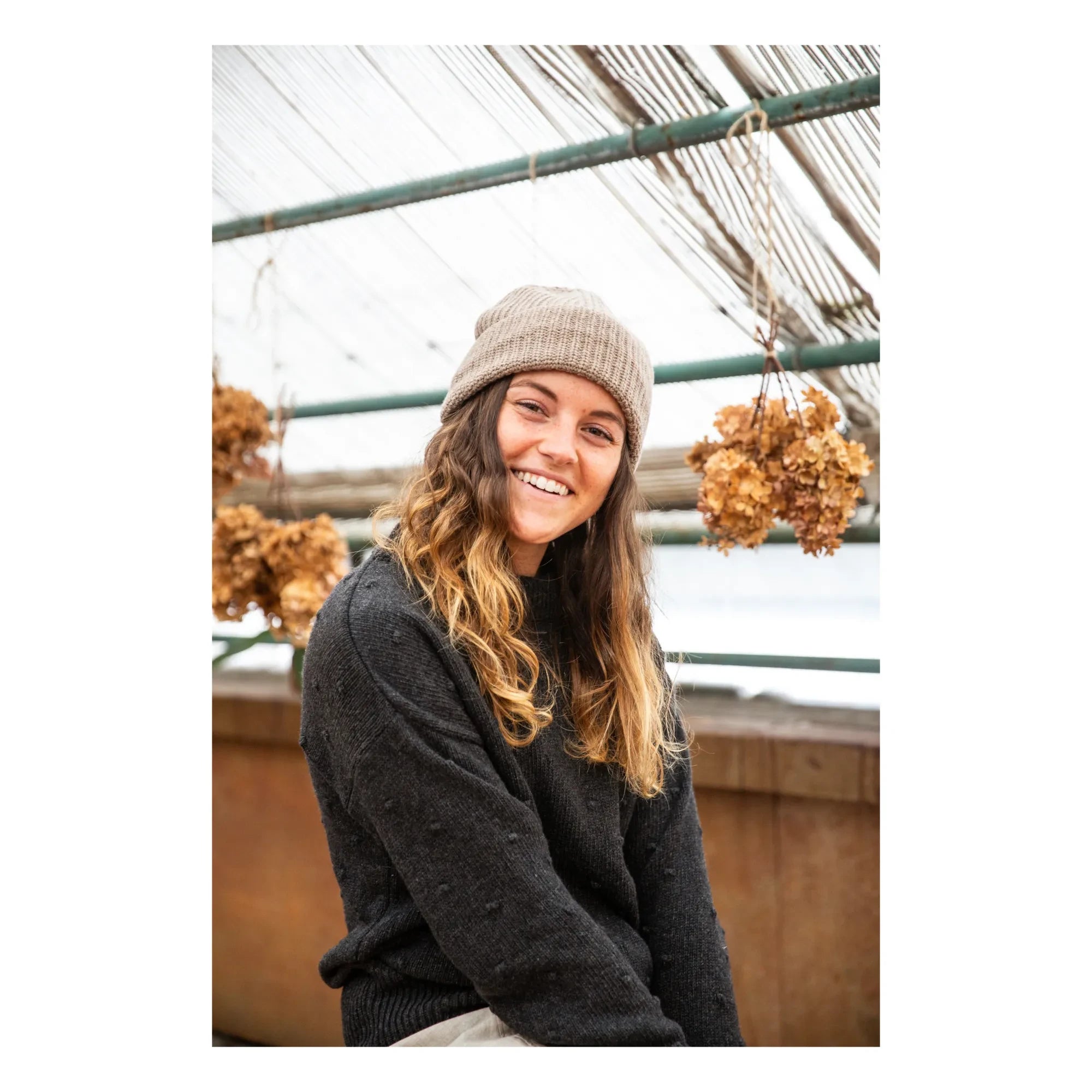 Matona - Recycelte Strickmütze | Taupe Braun
